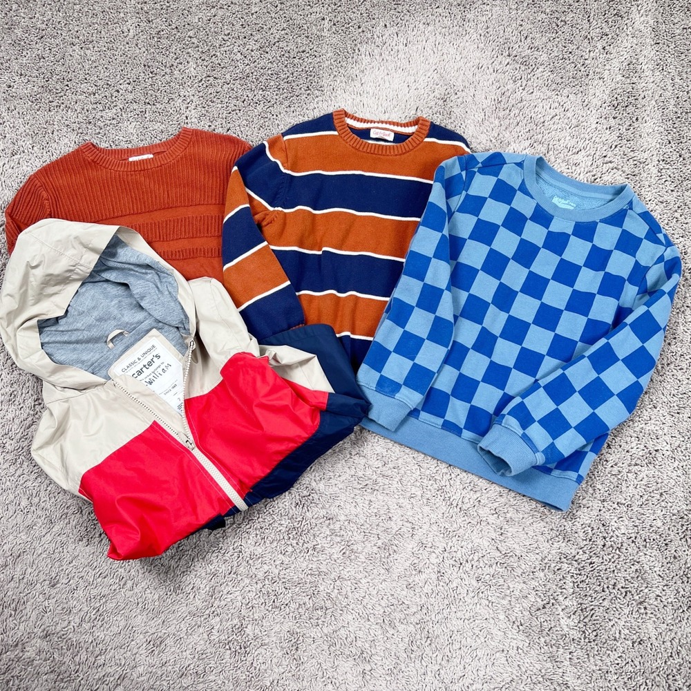 Kid Boys Lot of Sweaters & Jacket Sz 7